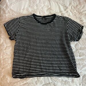 Topshop black and white striped t-shirt